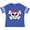 Football Blue and White, variant on Inktastic Skull with Bow Girls Toddler T-Shirt
