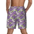thumbnail image 4 of Haiem Violets Flowers Mens Swim Trunks with Compression Liner 2 in 1 Swimming Shorts Stretch Swimwear Quick Dry,Board Shorts-3X-Large, 4 of 9