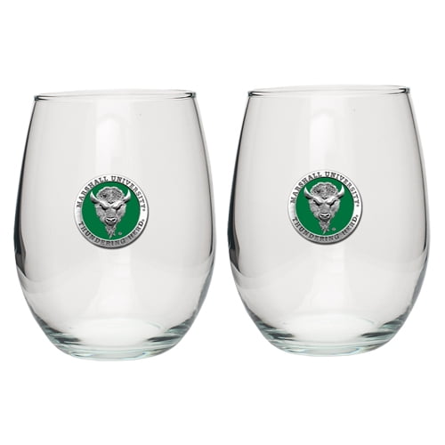 Marshall Thundering Herd Stemless Wine Glass (Set of 2)