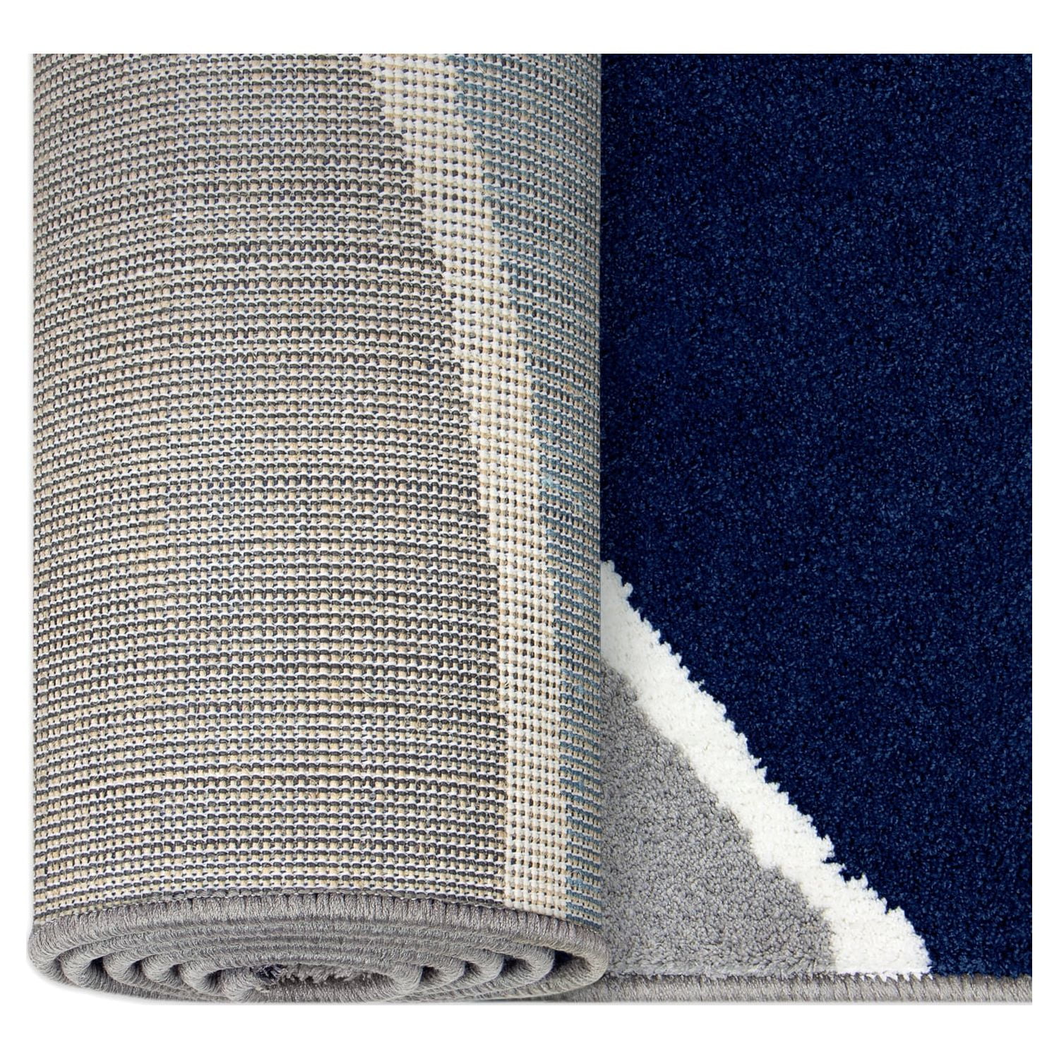 Better Homes & Gardens Indoor Blue Geo Area Rug, 22 in x 60 in