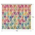 thumbnail image 5 of Multi Color Triangle Checkered Pattern Shower Curtain 84"x72" ,Bathroom Decorative Shower Curtains Set with 12 Hooks,Modern Waterproof Washable Shower Curtain, 5 of 6