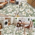 thumbnail image 5 of Vintage Magnolia 4x6 Area Rugs for Living Room, White Blooming Floral Watercolor Green Non Slip Floor Mat Washable Low-Profile Indoor Carpet for Bedroom, Dining Room, Bathroom, 5 of 9