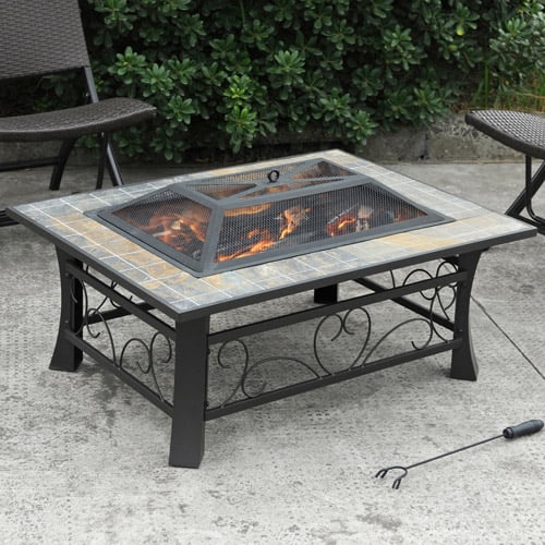 Axxonn Granada Rectangular SlateTop Fire Pit