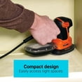 thumbnail image 6 of Detail Sander, 1.2 Amp, 16,000 OPM, Compact Design, 3-Position Grip for Comfort, Includes Dust Collector, Corded (BDEMS600), 6 of 10
