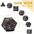 thumbnail image 2 of Metal Dice Set D&D, 7 PCS Dragon & Warrior Metallic DND Polyhedral Dice Set with Gift Metal Box for Dungeons and Dragon Tabletop Game (Gray Dice & Red Dragon), 2 of 7