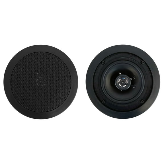 2) Rockville CC525T Black 5.25" Commercial 70v Ceiling Speakers For Restaurant