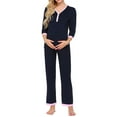 thumbnail image 1 of Julyccc Womens Maternity Nursing Nightgown Blouse Pants Set, 1 of 4