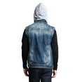 thumbnail image 5 of G-Style USA Men's Detachable Hood Denim Jean Vest DK108 - DARK INDIGO - 4X-Large, 5 of 8