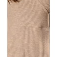 thumbnail image 5 of DARING DIVA Knit Ribbed Midi Deep V Wrap A-Line Dress XL Khaki, 5 of 5