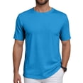 thumbnail image 2 of Sopiago Mens Casual Slim Fit Short Sleeve Crew Neck T-Shirts Soft Lightweight T Shirts for Man Blue,M, 2 of 7