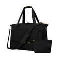 thumbnail image 3 of UHUYA Gym Bag for Women, Sports Travel Duffel Bag with USB Charging Port, Weekender Overnight Bag with Wet Pocket and Shoes Compartment for Women, Travel, Gym, Yoga, Black, 3 of 7