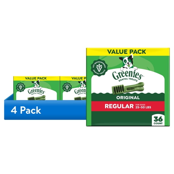 Greenies Original Regular Natural Dental Dog Treats (Various Counts)