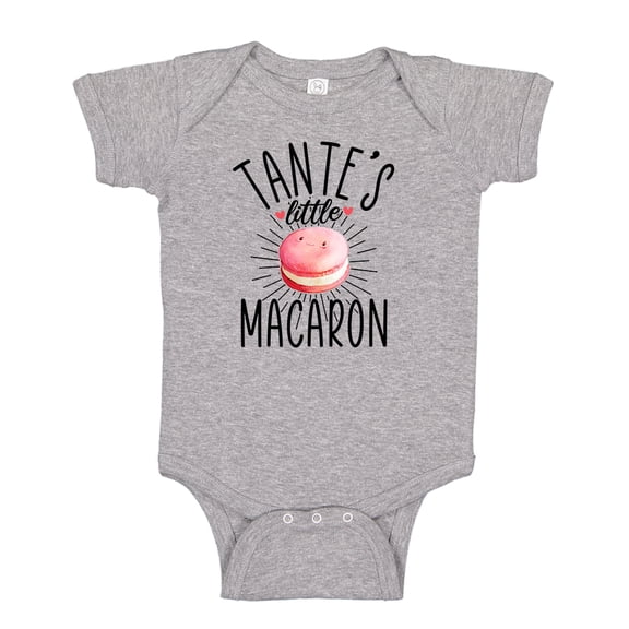 Tante's Little Macaron Baby Bodysuit One Piece NB Athletic Heather