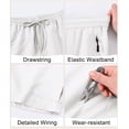 thumbnail image 3 of Lavenicole Men's Cargo Shorts Outdoor Lightweight Summer Casual Bermuda Shorts with Multi Zipper Pockets White 40W, 3 of 7