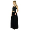 thumbnail image 2 of Bimba Women Long Black Maxi Skirt Tulip Style Georgette Boho Bottoms, 2 of 6