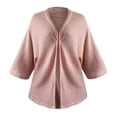 thumbnail image 7 of symoid Womens Coats- Casual Bat Sleeve Long Sleeve Cardigan Loose Fashion Coat Pink XL, 7 of 7