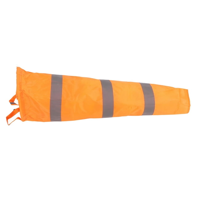 Manga De Viento De Aviación, Manga De Viento, Bolsa De Calcetín Para Medir La Dirección Del Viento, Poliéster Naranja, 80 Cm Con Cinturón Reflectante Para Aeropuerto Al Aire