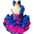 thumbnail image 2 of Jenniferwu G135RP Infant Toddler Baby Newborn Little Girl's Pageant Party Birthday Dress ROYALPINK Size 3-6M, 2 of 4