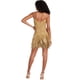 thumbnail image 4 of Mujeres sin mangas Strappy Mini Vestido Glitter Borlas Lentejuelas Flecos Sexy Vestido de fiesta, 4 of 5