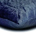 thumbnail image 2 of The HomeCentric Cushion Cover, Blue Pack of 2, 22x22 inch (55x55 cm) Throw Pillows, Velvet Quilted, Geometric & Trellis Throw Pillows For Couch, Solid Color Pattern Modern Style Easter - Navy Enriched, 2 of 3