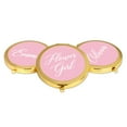 thumbnail image 4 of Koyal Wholesale Gold Compact Mirror Flower Girl Wedding Gift, Blush Pink, 1-Pack, 4 of 5