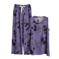 thumbnail image 1 of Tnhcen Soft & Stylish Viscose Sleep Set High-Rise Wide-Leg Pants & Tank Top (Ideal for Plus Size), 1 of 3