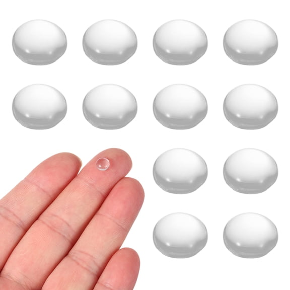 Uxcell 12 Pcs Convex Lens, 6mm OD 6mm Focal Length Magnifier Lens Optical Lenses Borosilicate Magnifying Glass Flat Convex for DIY Crafts Office Home Science LED Spotlights Flashlights