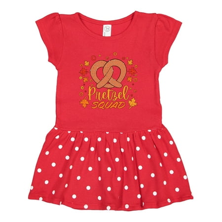 

Inktastic Pretzel Squad Oktoberfest Design with Fall Leaves Gift Toddler Girl Dress