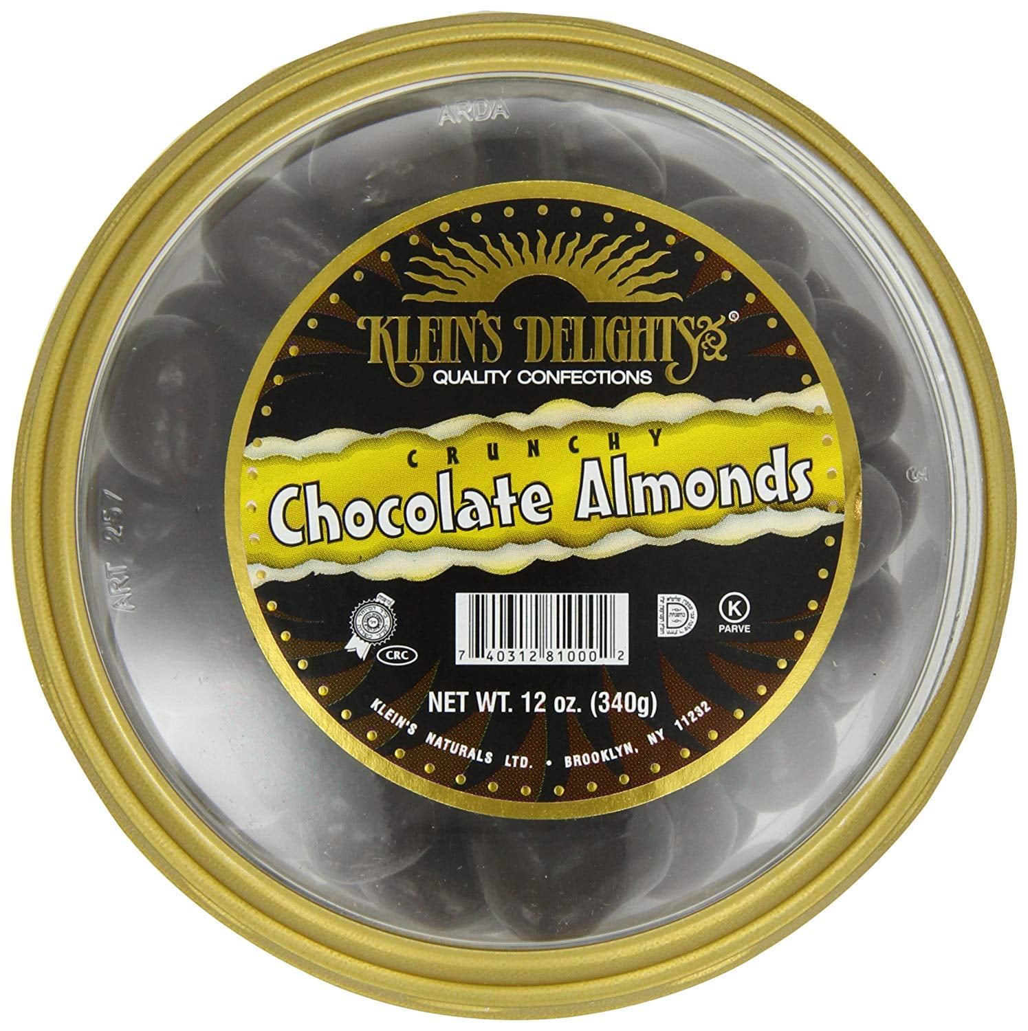 Klein's Delights Almonds, Chocolate, 12Ounce
