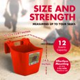 thumbnail image 3 of Little Giant 12 Quart Mountable Livestock & Pet Hook Over Feeder, Red, 3 of 8