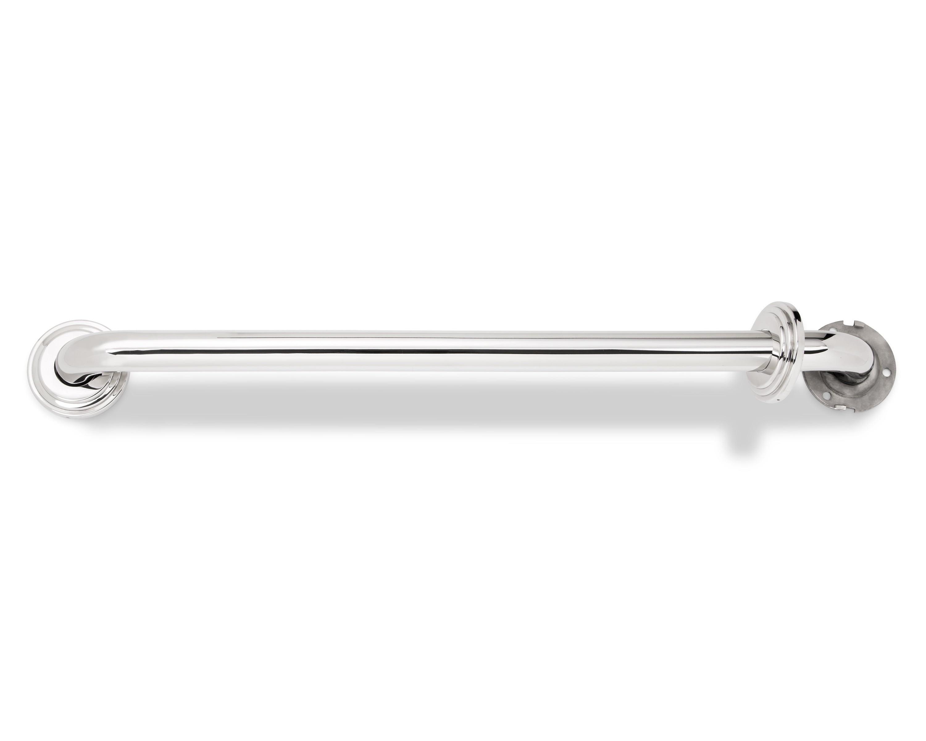 Keeney 901PS-DF1 1.25 x 16 in. Polished Stainless Steel Grab Bar with Designer Flange