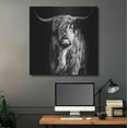 thumbnail image 5 of Luxe Metal Art 'Hippy Highland Cow' by Epic Portfolio Metal Wall Art, 36"x36", 5 of 9