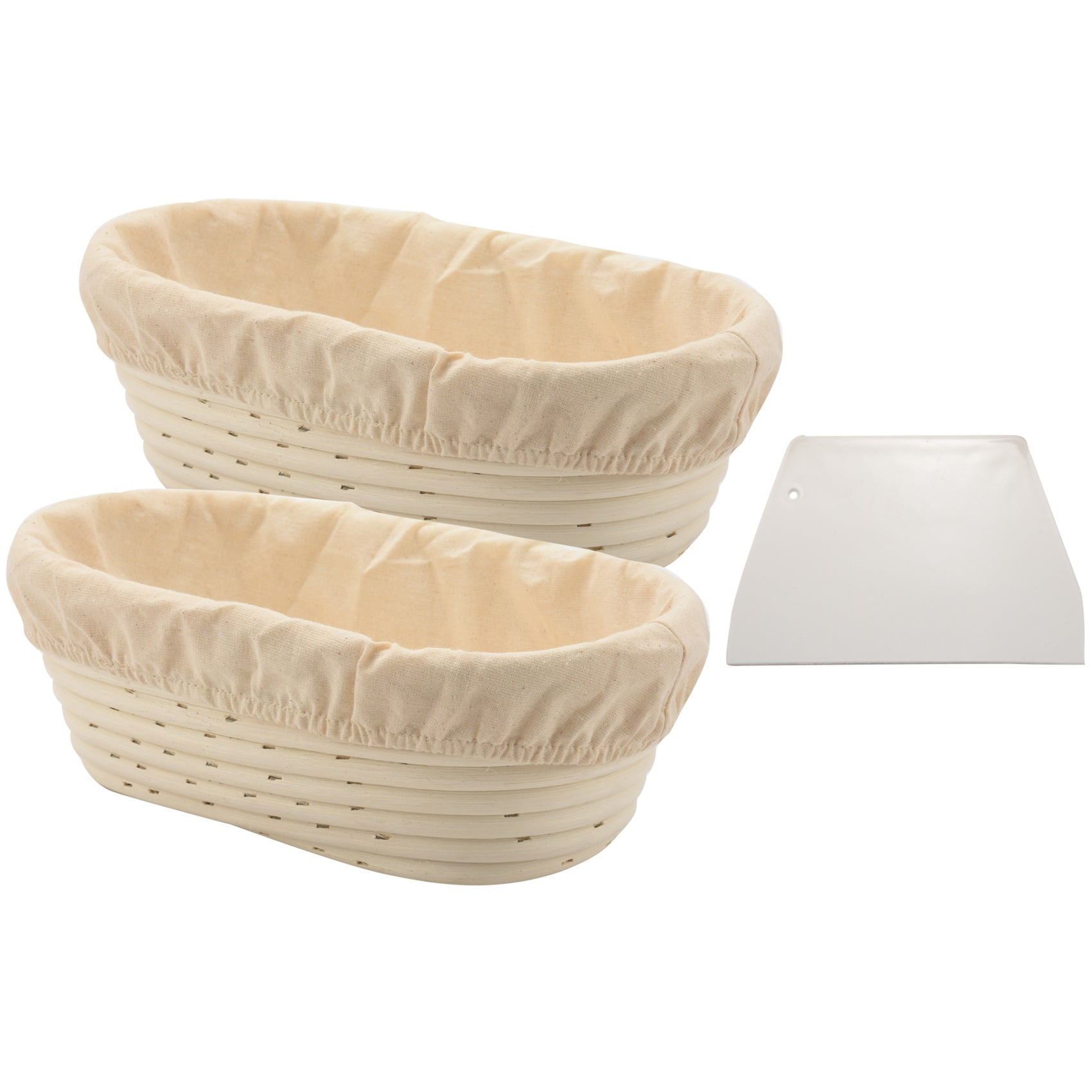 2 Packs 10 Inch Oval Shaped Bread Proofing Basket Baking Dough Bowl