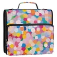 thumbnail image 5 of FORMRS Zipper Binder with Shoulder Strap 2-inch Ring 500 Sheet Capacity File Bag, Purple Colorful Circles, 5 of 5