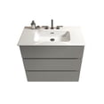 thumbnail image 2 of 36" Gray Bathroom Vanity with Sink with 3 Holes, Large Storage Freestanding Bathroom Vanity for Modern Bathroom, One-Piece White Sink Basin without Drain and , Pre-assembled, 2 of 5