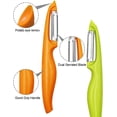 thumbnail image 2 of Pelador de verduras profesional, pelador de patatas, para pelador de manzanas con hoja dentada de acero inoxidable y mango ergonómico antideslizante para, 2 of 5