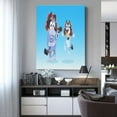 thumbnail image 3 of Lsque Bluey Pattern Canvas Wall Art – 30x40in Decorative Picture, Contemporary Canvas Print for Home & Office（Vertical）, 3 of 8
