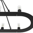 thumbnail image 5 of Hunter - Saddlewood 10-light Natural Black Iron, Extra Large Chandelier, Dimmable, Casual Style, Linear Shaped, for Bedrooms, Dining, Living Rooms - 19027, 5 of 11