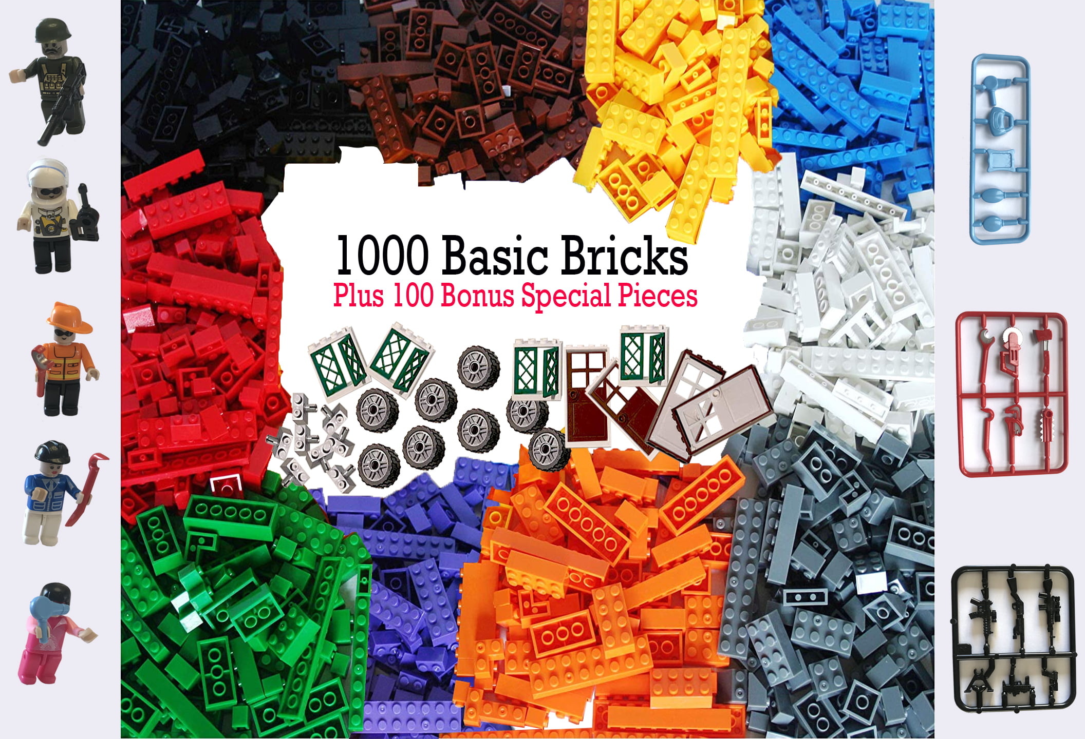 A very good Mix of bricks OVER ONE HUNDRED LEGO Coloured Small Pieces 