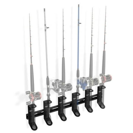 Koova Wall Mount Fishing Rod Holders & Reel Storage | Sturdy Fishing Pole Holders | Steel Rack Fishing Organizers and Storage | Fishing Pole Rack for Garage & Storage Sheds | Fishing Storage Organizer