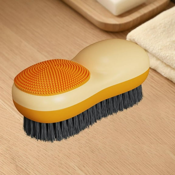 HOARBOEG Laundry Stain Brush Two-Side Soft Bristle Scrub Brush Palm Cleaning Brushfor Stain Removal Silicone Household Clothes Washing Brush Dual-use Scrubbing Brush for Clothes Underwear, Orange