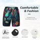 thumbnail image 3 of Balery Colorful Flower Tiger Bañador para hombre, shorts de playa de secado rápido con entrepierna y forro de compresión-Small, 3 of 6