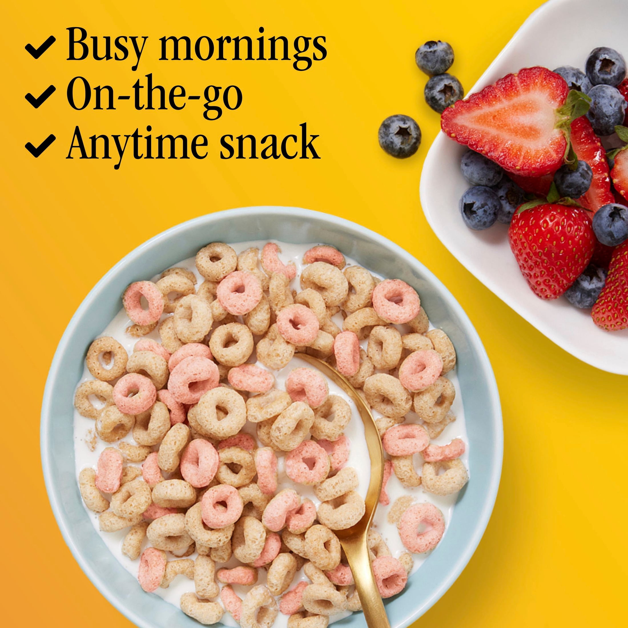 (12 pack) Strawberry Banana Cheerios, Heart Healthy Gluten Free Breakfast Cereal, Made with Whole Grain Oats, 11.2 oz