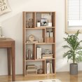 thumbnail image 4 of Gymax 4-Tier Geometric Bookshelf 48'' High Bookcase Modern 8-Cube Storage Organizer Natural, 4 of 10