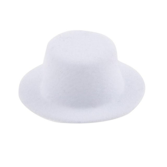 Casa de 1:12 Miniatura Hugo Accesorios de Ropa Bombín de la casa de muñecas 40 x 20 mm Blanco