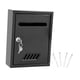thumbnail image 2 of Buzón de pared con cerradura y 2 llaves, de hierro, para el hogar. Negro, 2 of 9
