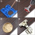 thumbnail image 2 of Juego de brocas con plantilla para bisagra, brocas de posicionamiento ajustables de 35mm, brocas para enrutador para instalación de bisagra de puerta de muebles de madera, 2 of 5