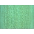thumbnail image 1 of Ahgly Company Machine Washable Indoor Rectangle Oriental Turquoise Blue Industrial Area Rugs, 6' x 9', 1 of 4