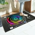 thumbnail image 2 of Rug Record Player Creatives Policy Radio Floor Mat Carpet Home Living Room Door Mat Dirt-resistants Non-slip Floor Mat Washable Rug Hot Pink 40x60cm, 2 of 6