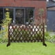 thumbnail image 5 of Puerta de madera para perros, ajustable y retráctil, para valla de mascotas, ajustable a diferentes anchos. 190cmx90cm Marrón, 5 of 9